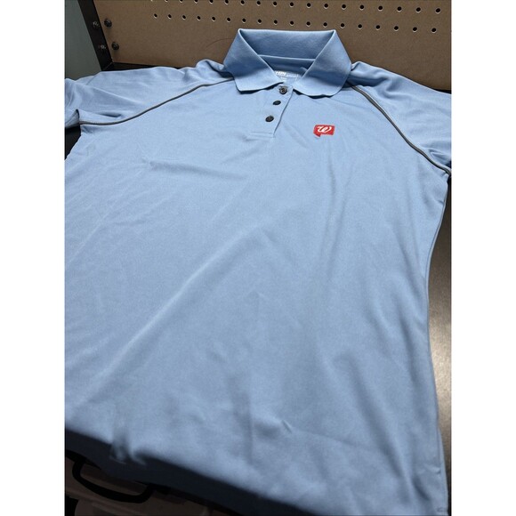 HPI Direct Women's Walgreens Employee Uniform Polo Shirt Blue Med Short Sleeve - Picture 5 of 5